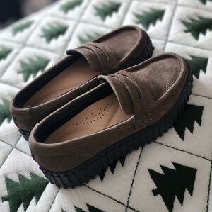 Clarks Dark Brown Leather Loafers